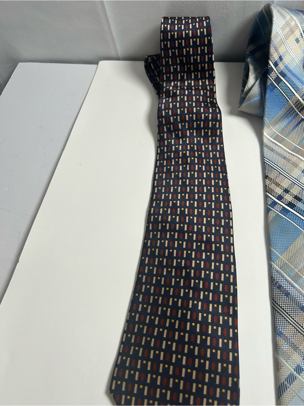 Assorted Men's Necktie Pack - Blue, Black, Tan, Orange, Brown 6ct. - Picture 9 of 13